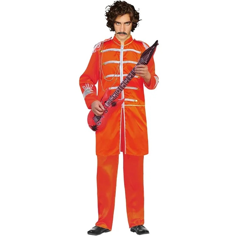 1960s Band Orange Mens Costume