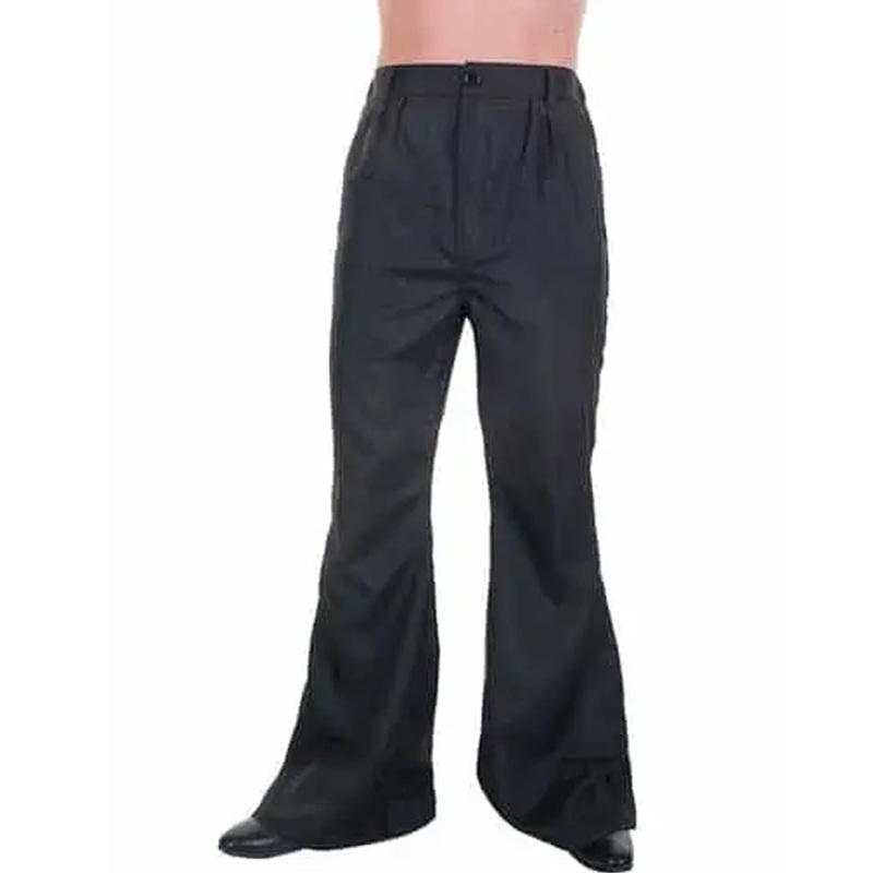 70s Black Flare Mens Pants