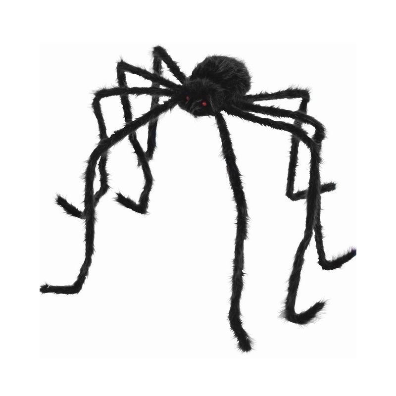 Black Hairy Spider with Posable Legs 2.2m