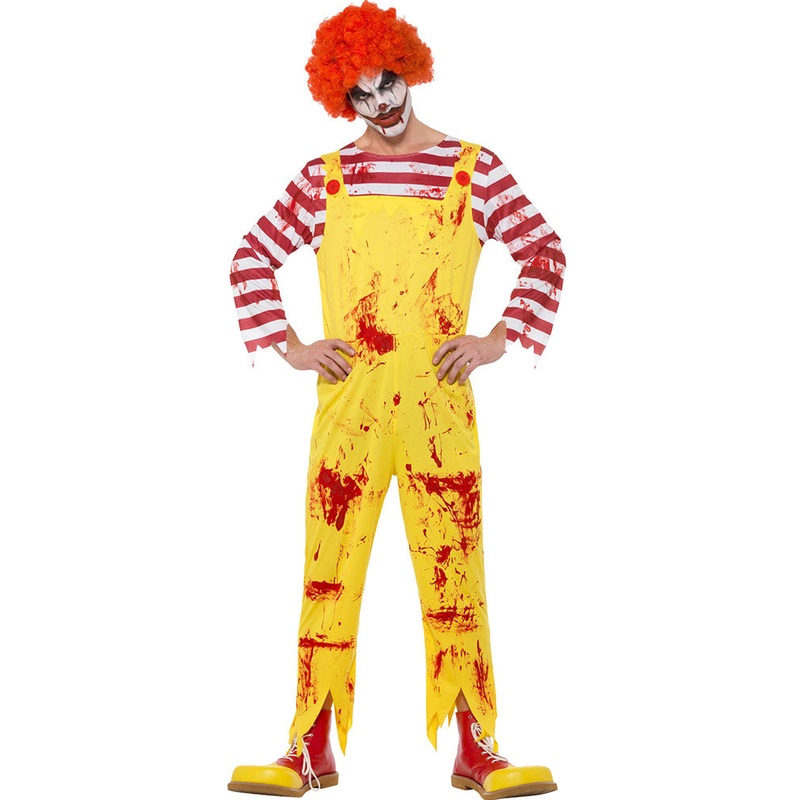 Fast Food Kreepy Killer Clown Mens Costume
