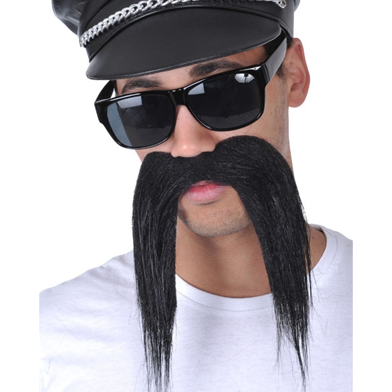 Long Black Moustache