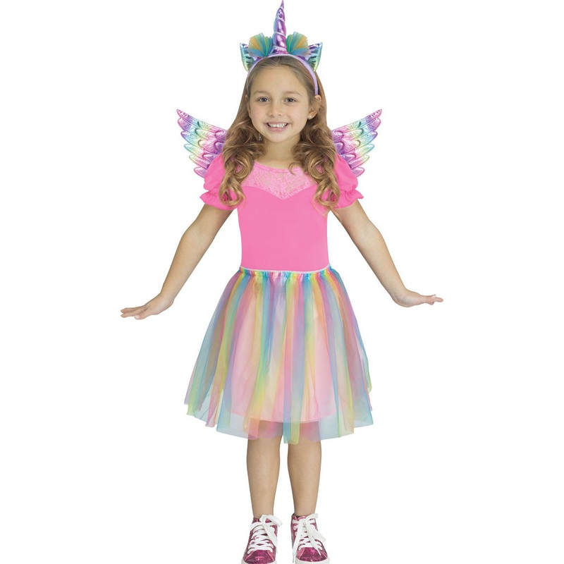 Pastel Unicorn Fantasy Wings Headband and Tutu Set