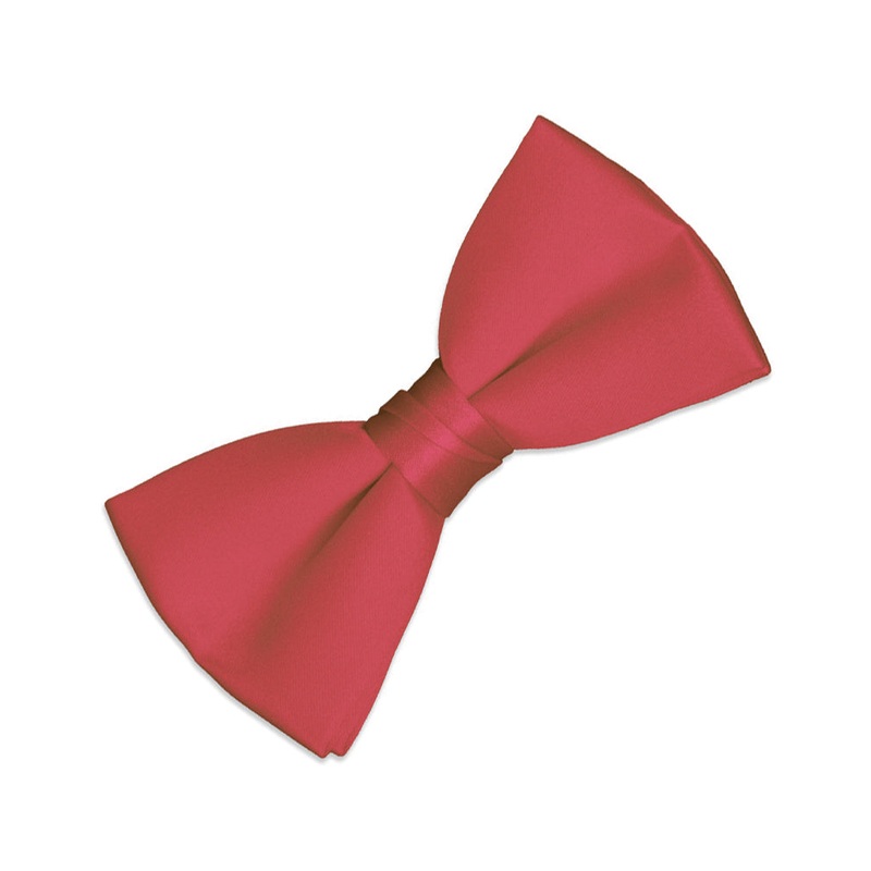 Red Satin Bow Tie
