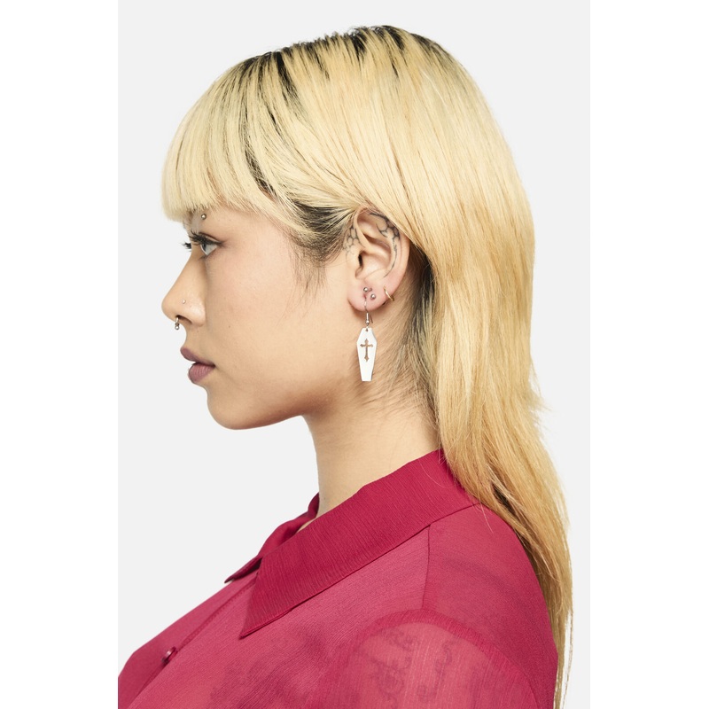 Coffin Cross Earrings