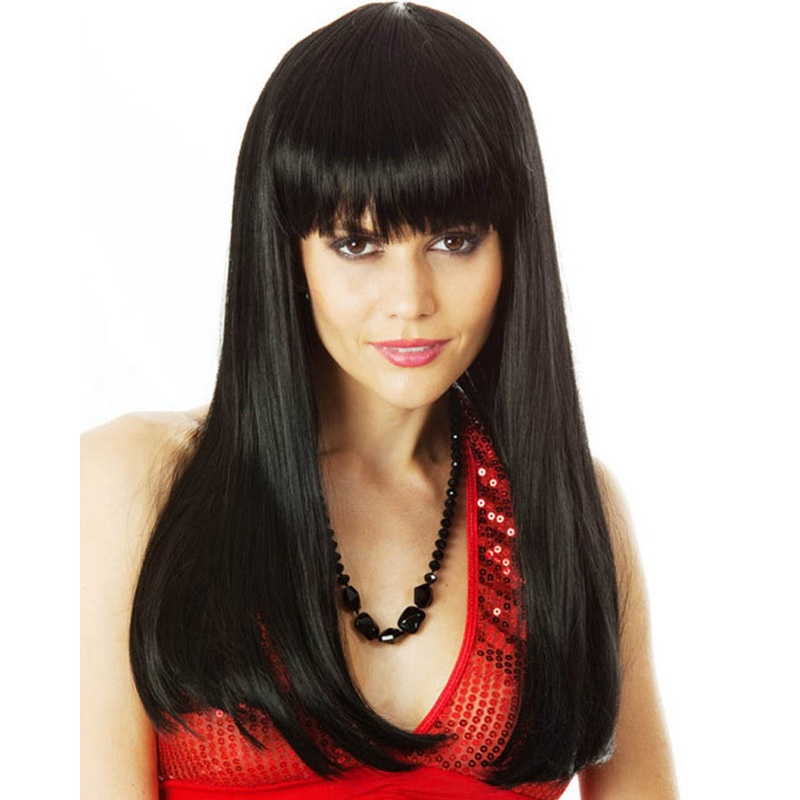 Glamour Long Black Wig