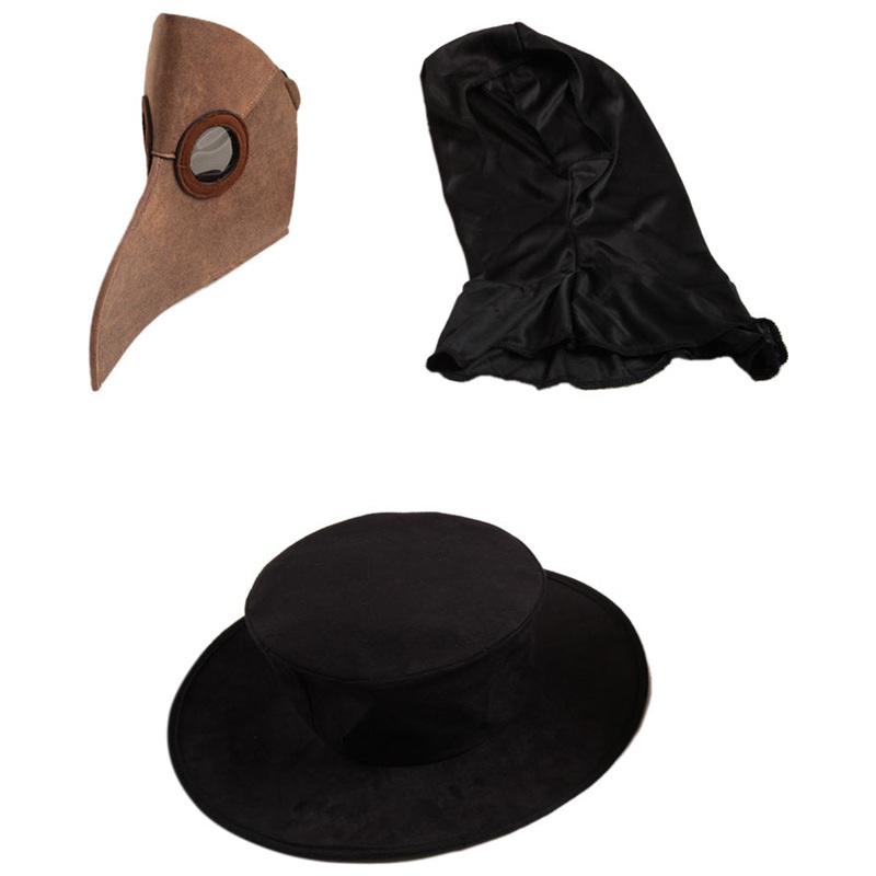 Plague Doctor Deluxe Mask and Hat