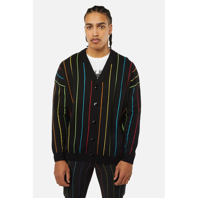 Rainbow Pin Stripe OS Cardi