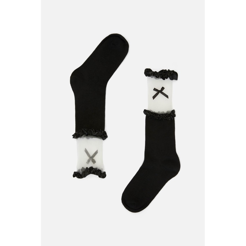 Ruffle Bow Socks