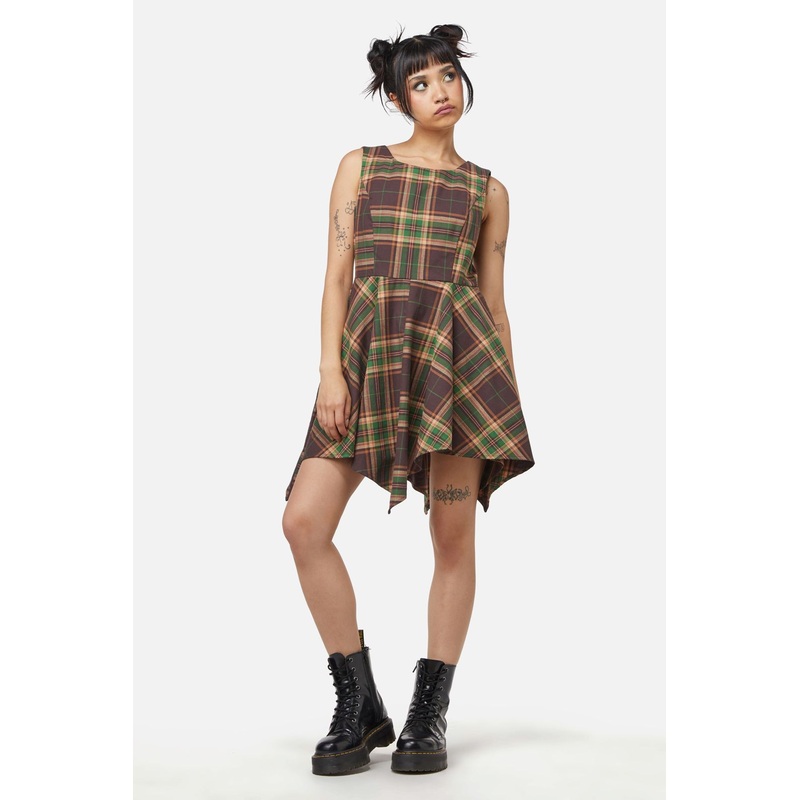Triassic Tartan Handkerchief Pinny
