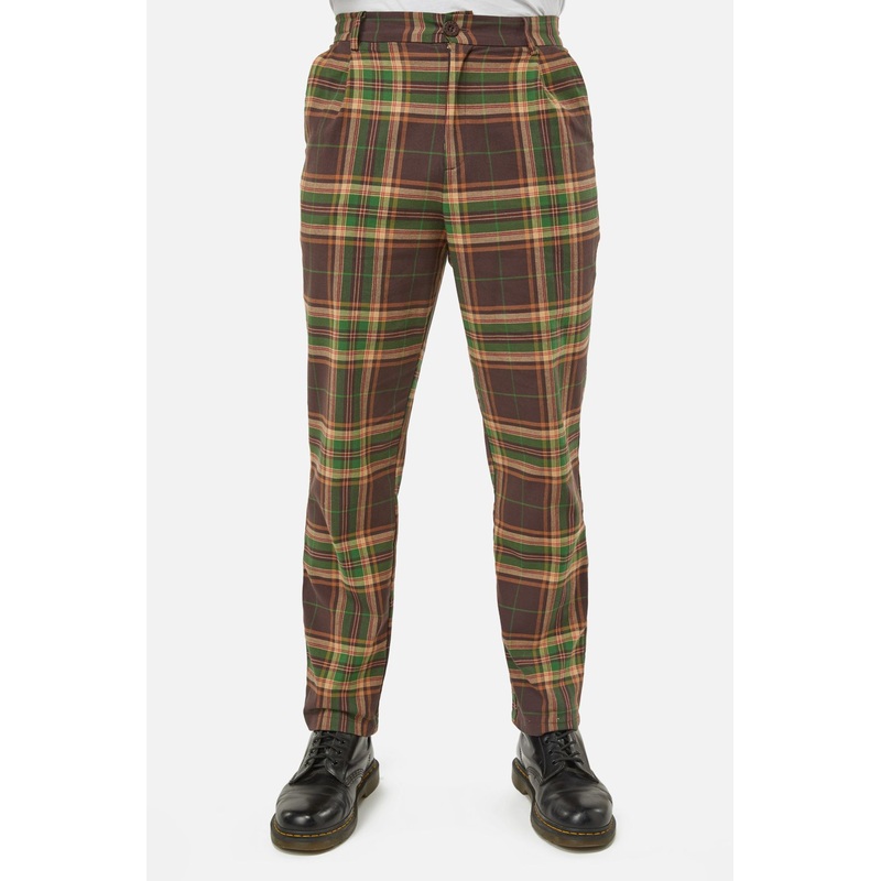 Triassic Tartan Straight Leg Pants