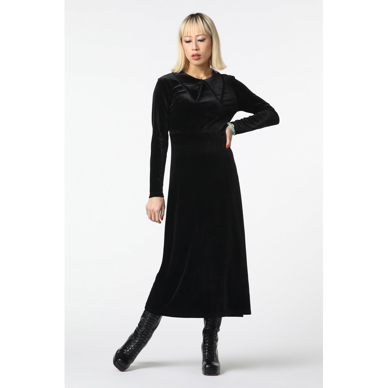 Velour Goth Maxi Dress