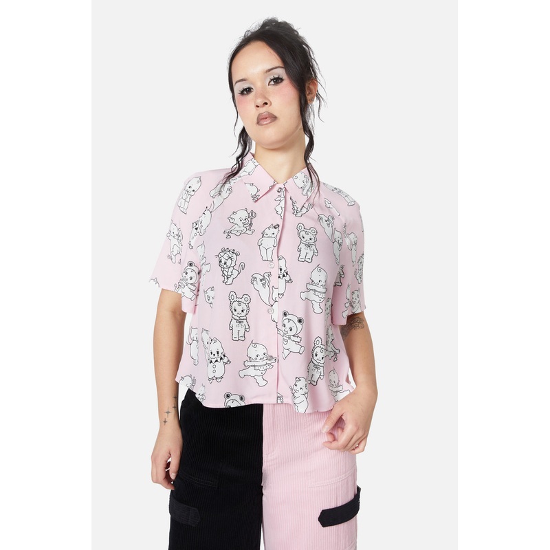 Cherub Face Printed Blouse