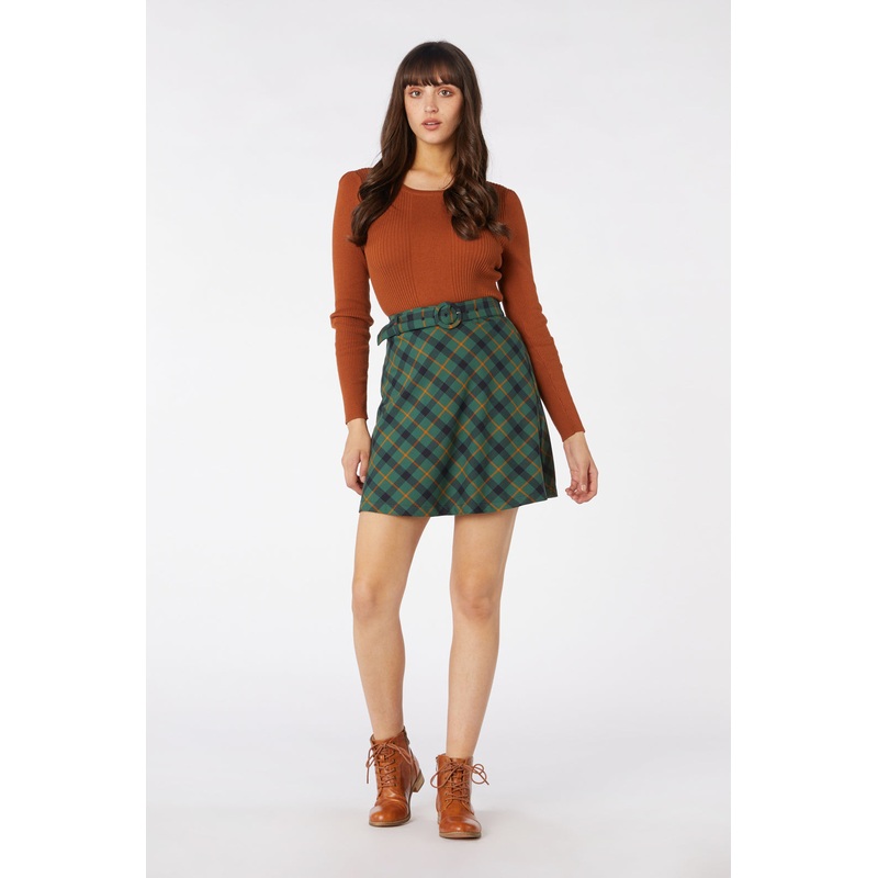 Claudia Check Skirt