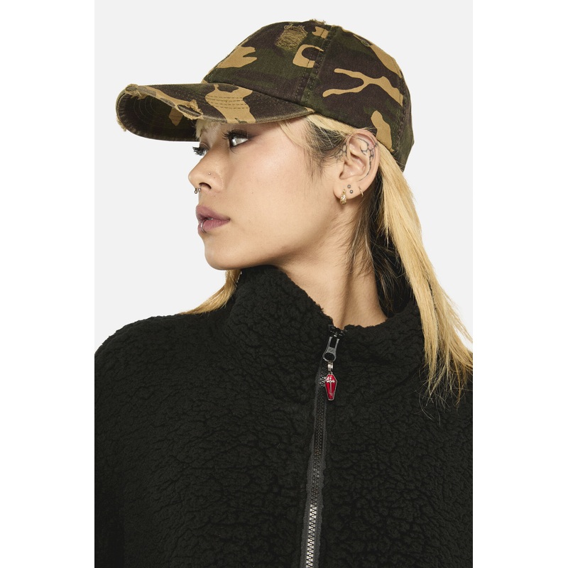 Distressed Camo Cap