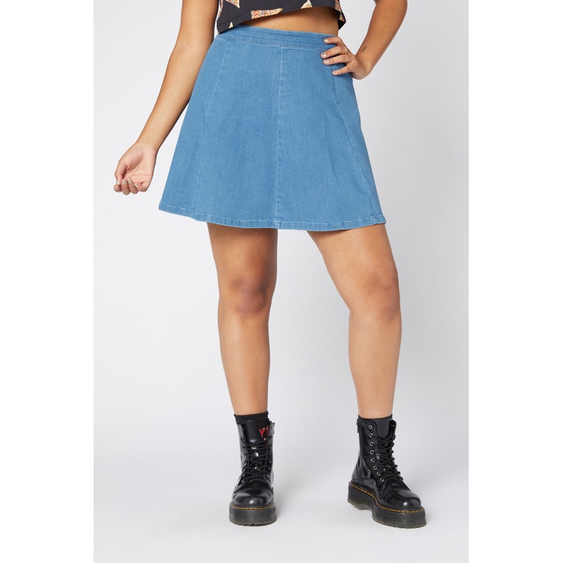 Skater Denim Mini Skirt