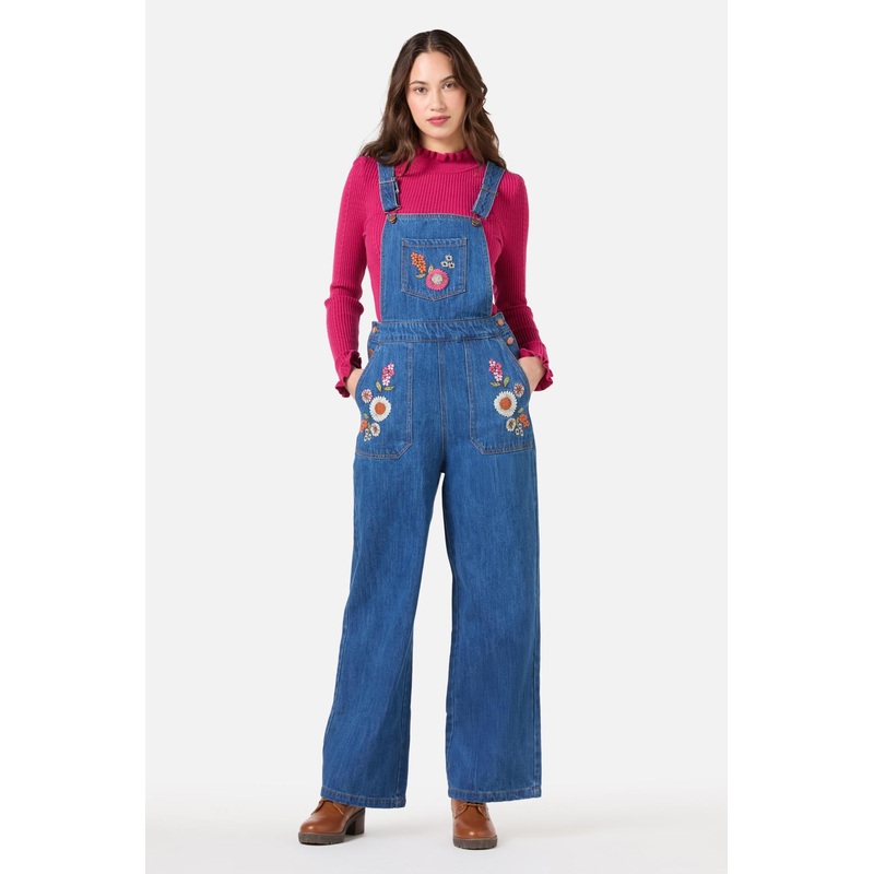 Viva Floral Embrodiered Overall