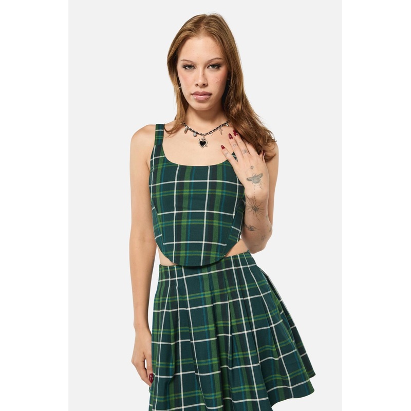 Jester Tartan Corset Top