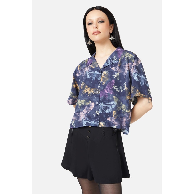 Lunar Moth Print Blouse