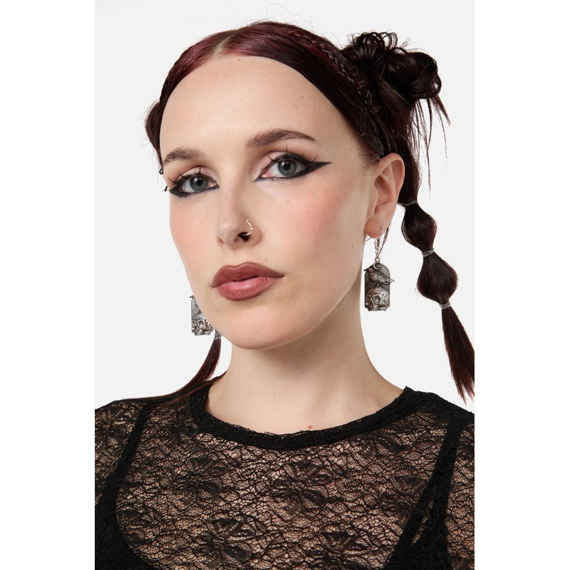 Raven Skull Earrings