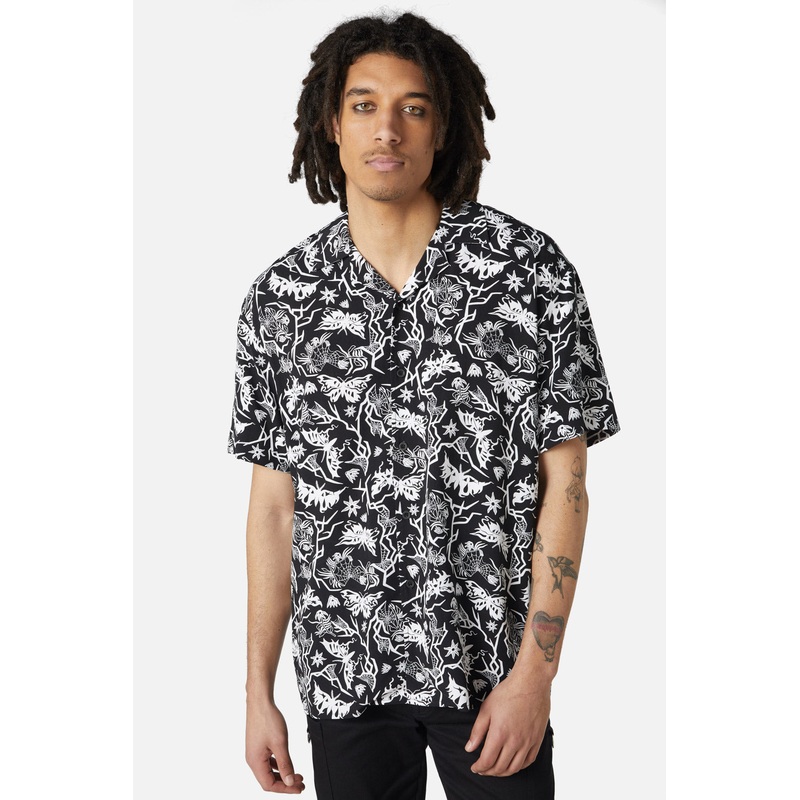 To The Butterflies Printed Short Sleeve Shirt