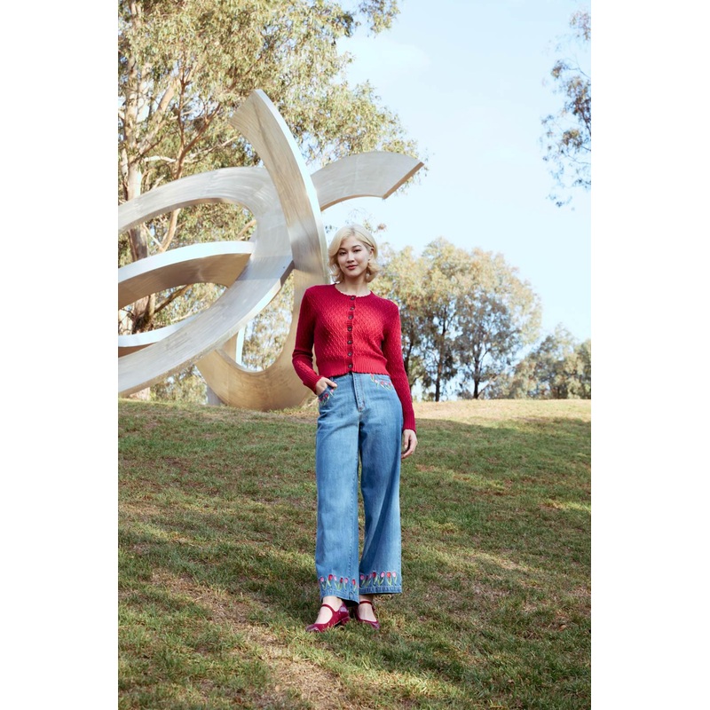 Tulip Embroidered Jean