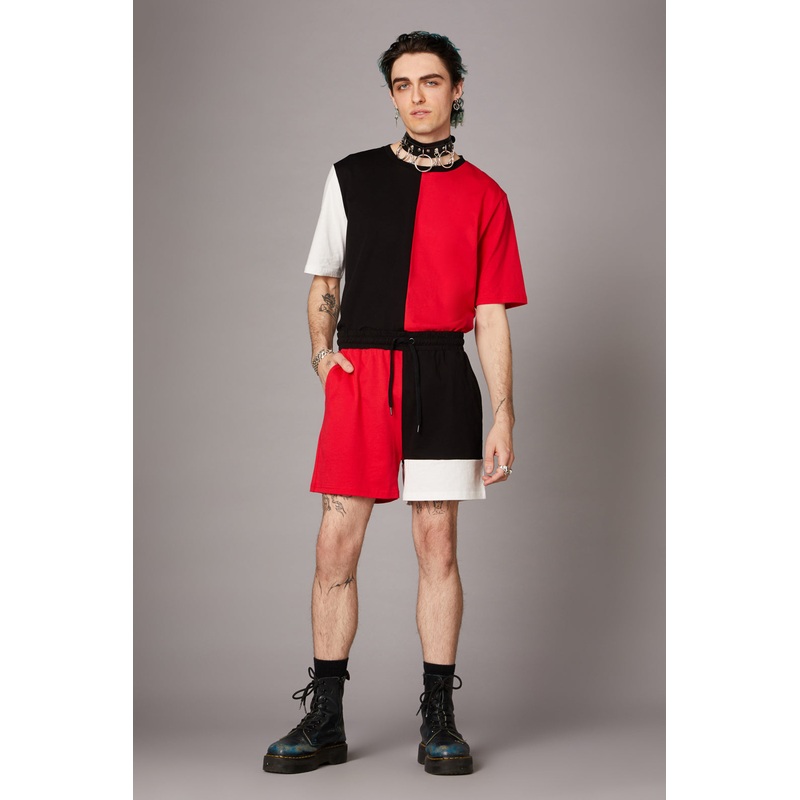Colourblock Grunge Short