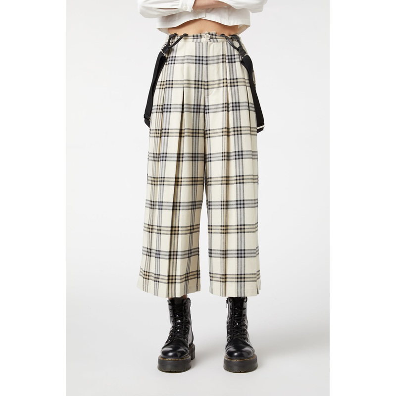 Crescent Tartan Pleated Culottes