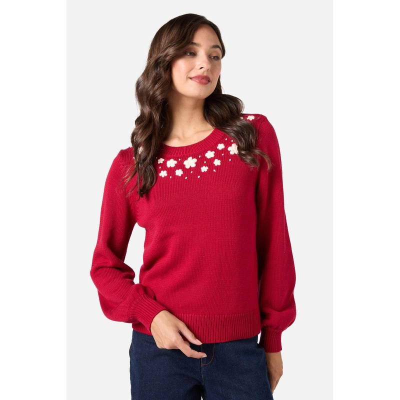 Meg Daisy Embroidered Jumper