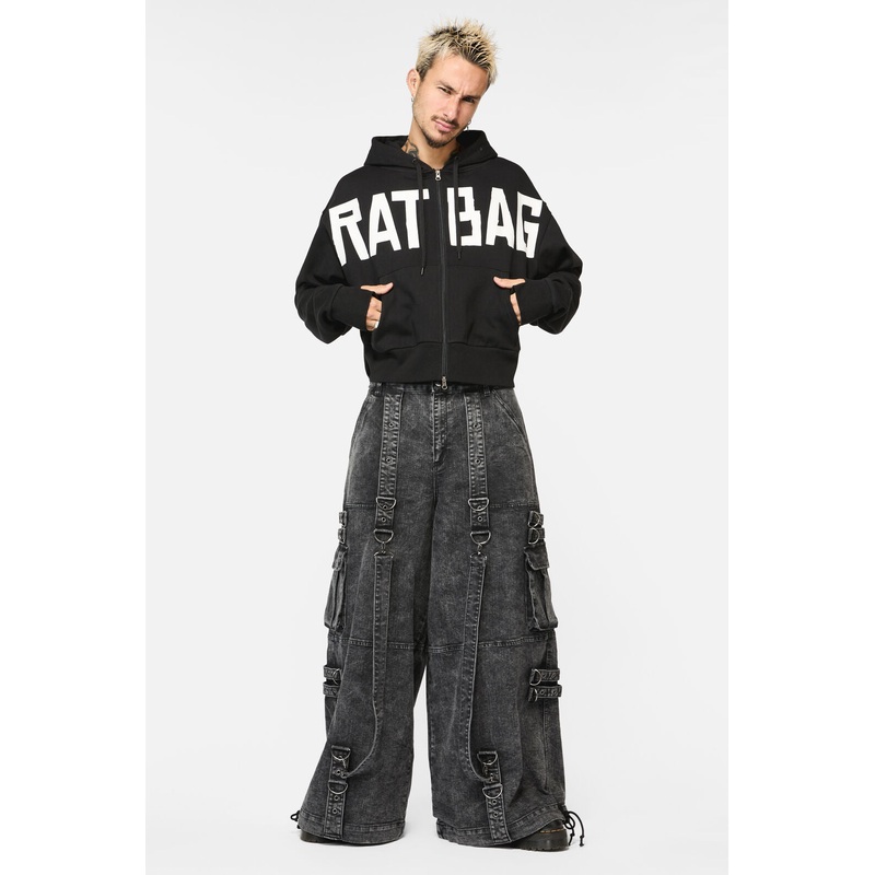 Ratbag Crop Grunge Hoodie
