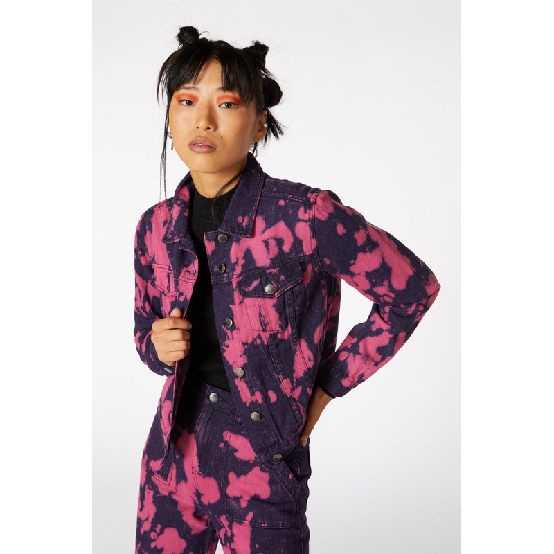 Tie Dye Denim Ex Bf Jacket