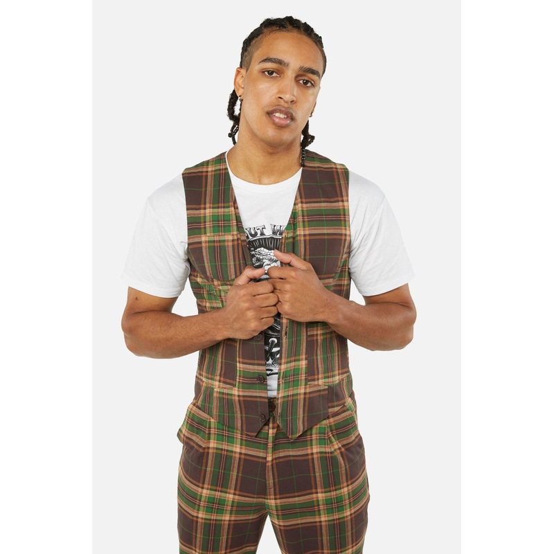 Triassic Tartan Pocket Vest