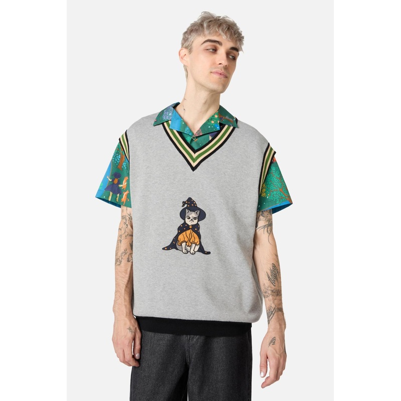 Wizard Cat Knit Vest