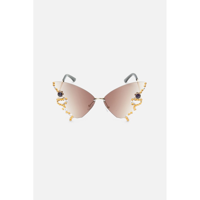 Choc Butterfly Sparkle Sunglasses