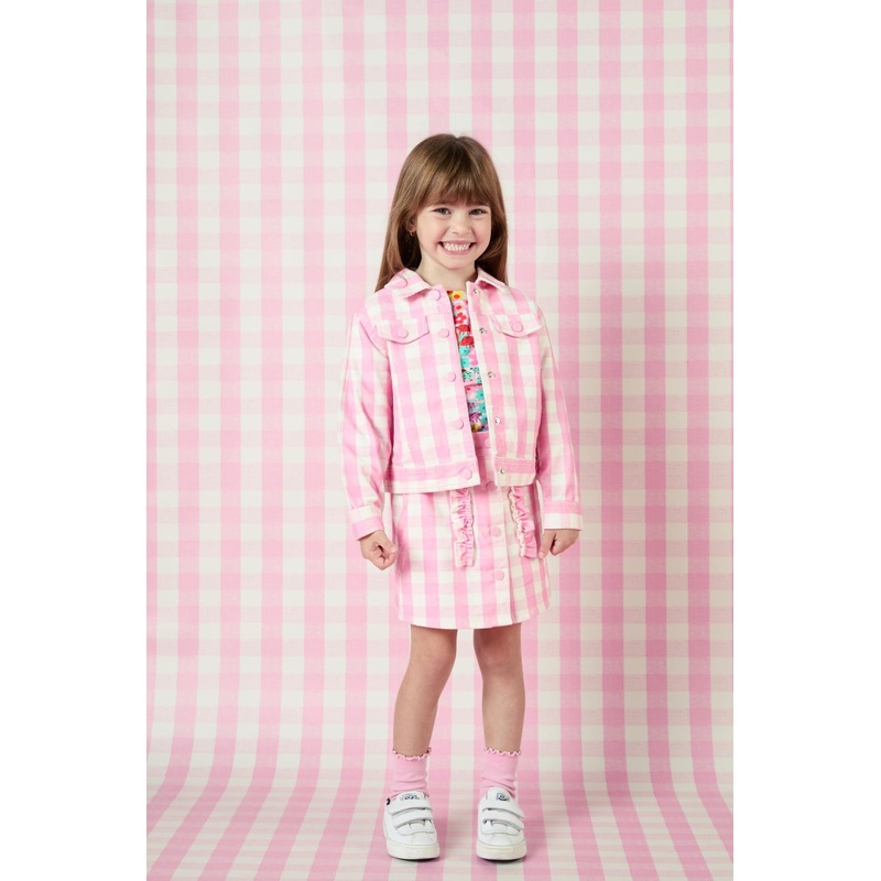 Gingham Kids Cord Jacket