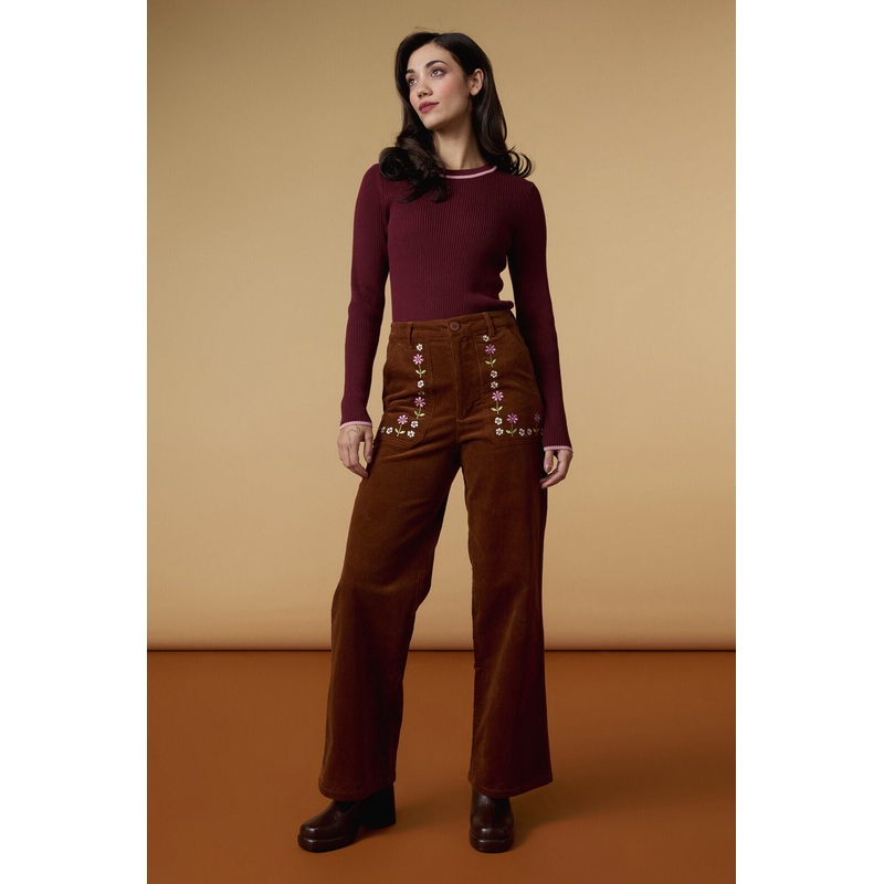 Meadow Embroidered Cord Jean