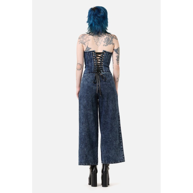 Never Mind The Denim Corset Top