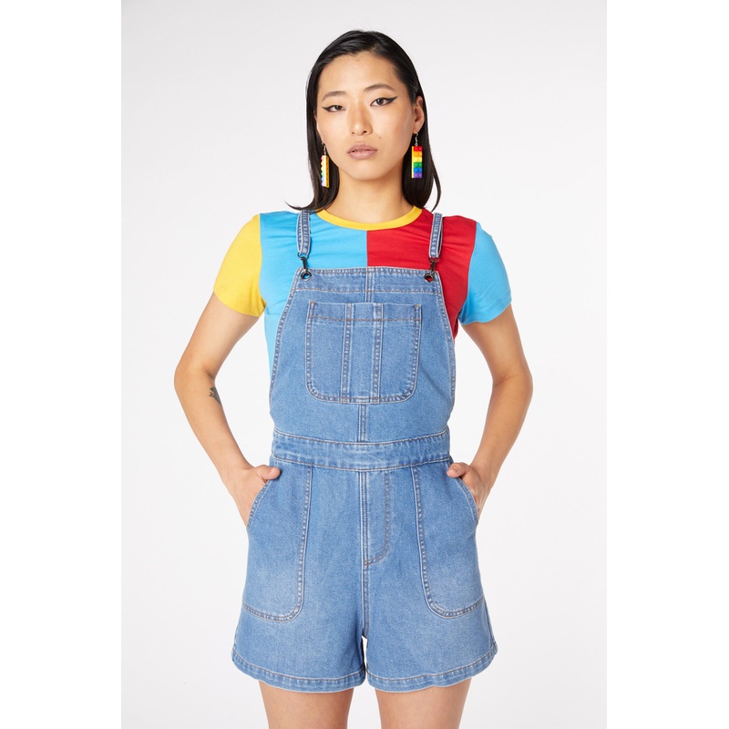 Aggro Bib Denim Playsuit