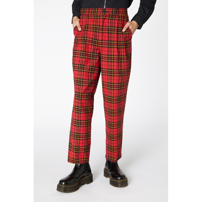 Arcana Tartan Pleat Pant