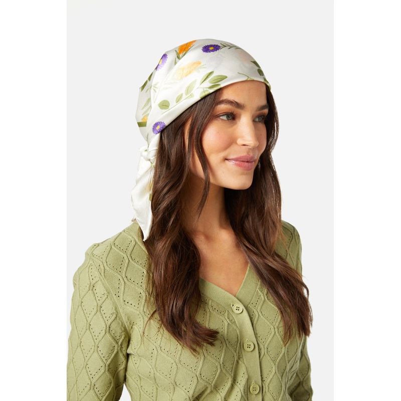 Bottle Brush Satin Scarf