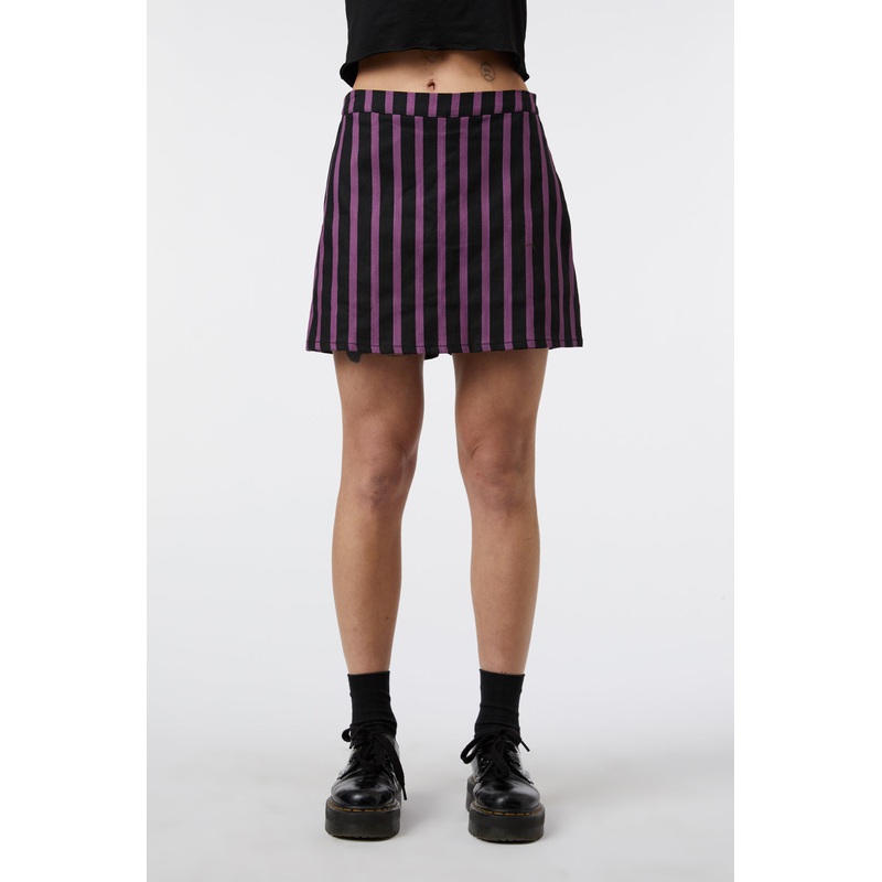 Goth Stripe Drill Skort