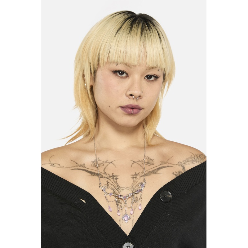 Lilac Crystal Necklace