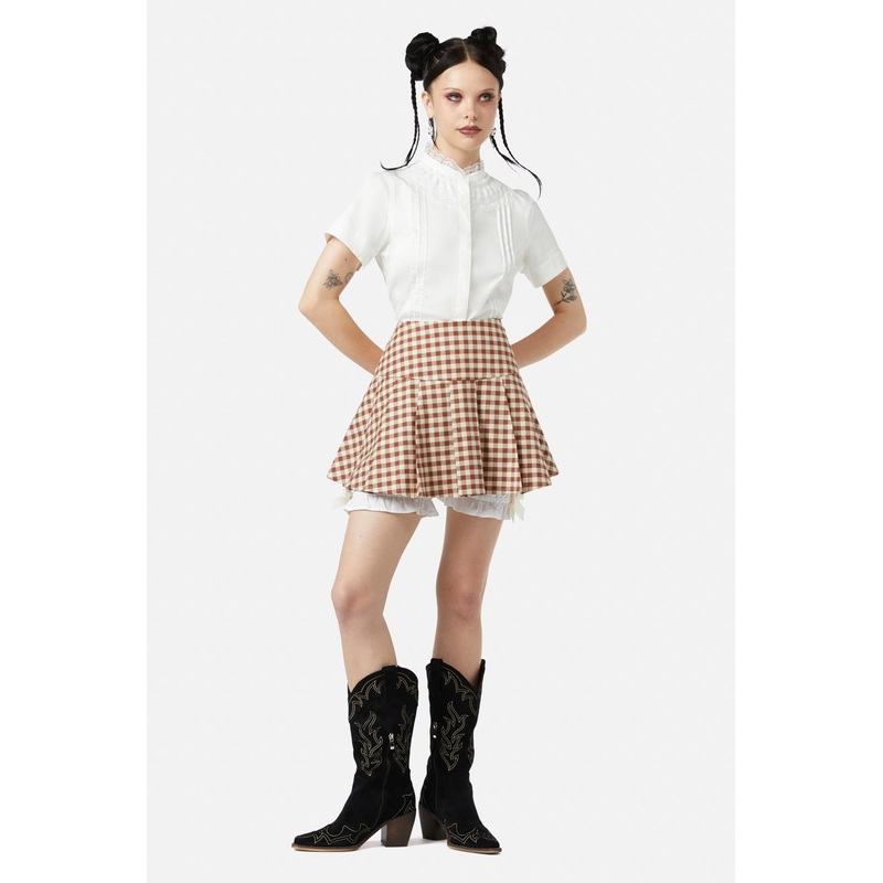 Saloon Gingham Skort