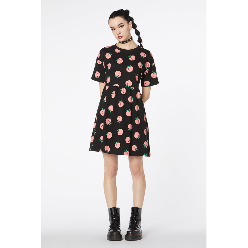 You Peach Cotton Smock Dress