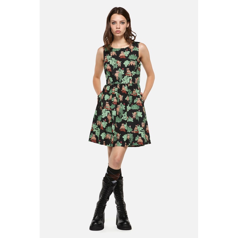 Haus Of Raccoon Print Dress