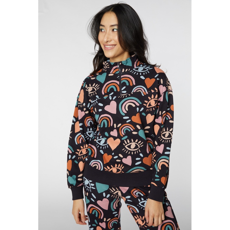 I Love Rainbows Zip Sweater