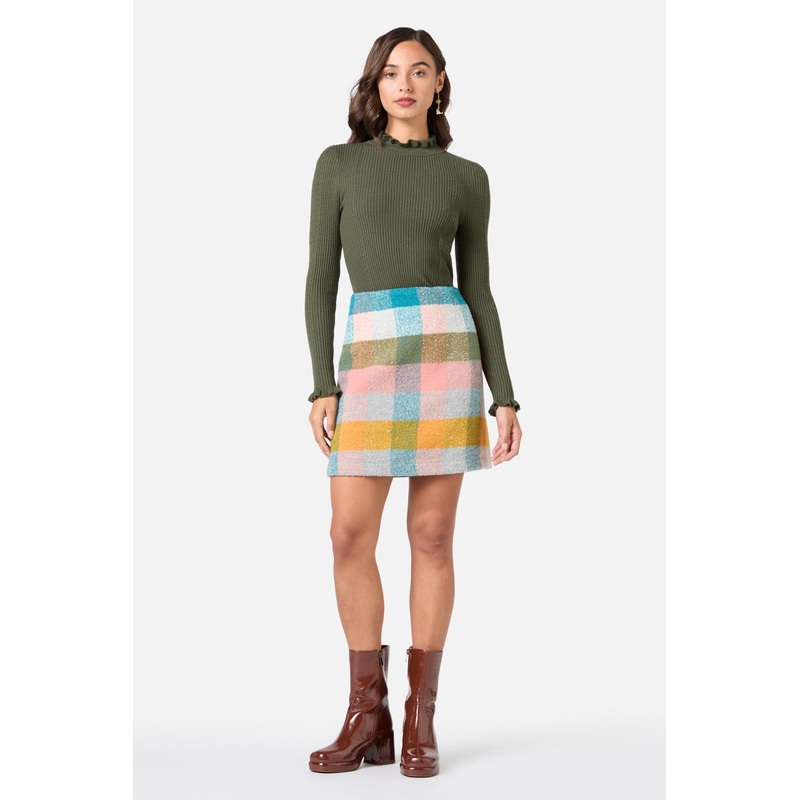 Mandy Pastel Check Skirt
