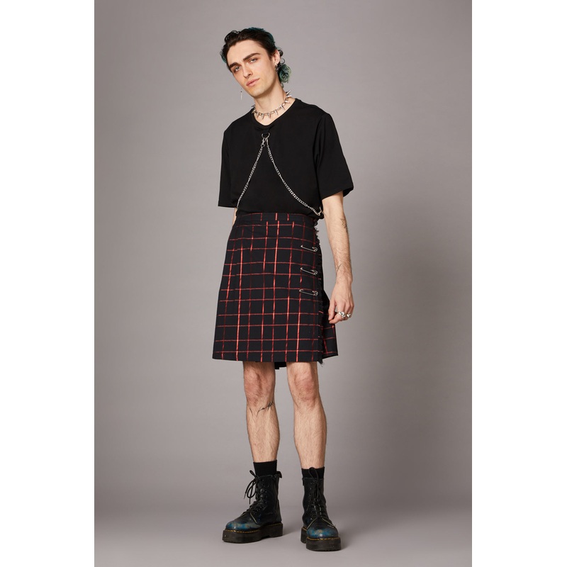 Metallic Check Tartan Kilt