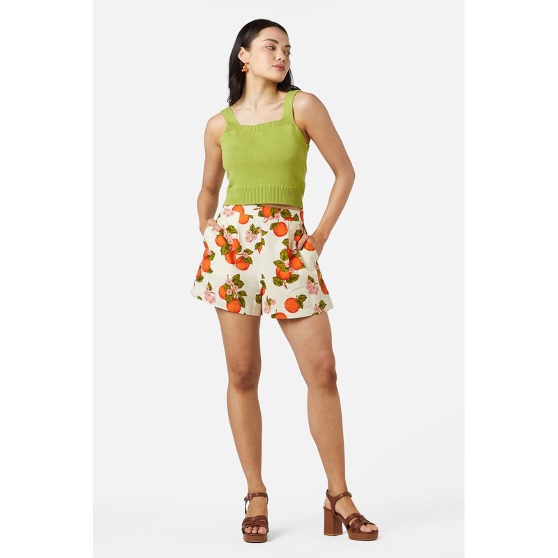 Orange Toile Short
