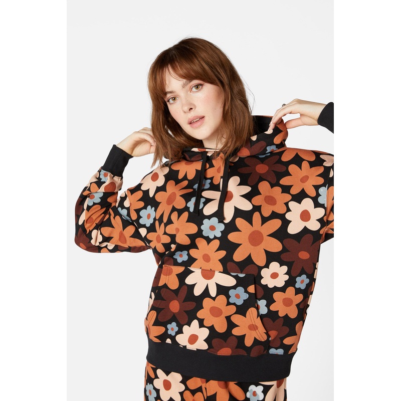 60S Daisy Floral Track Hoodie