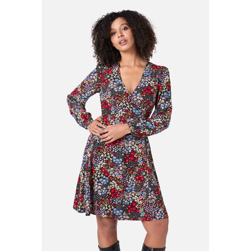 Ada 90’s Floral Mini Wrap Dress